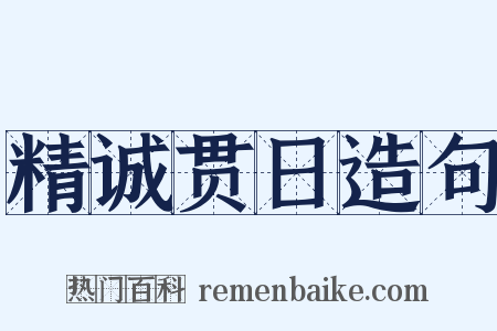 精诚贯日造句是什么意思的图片